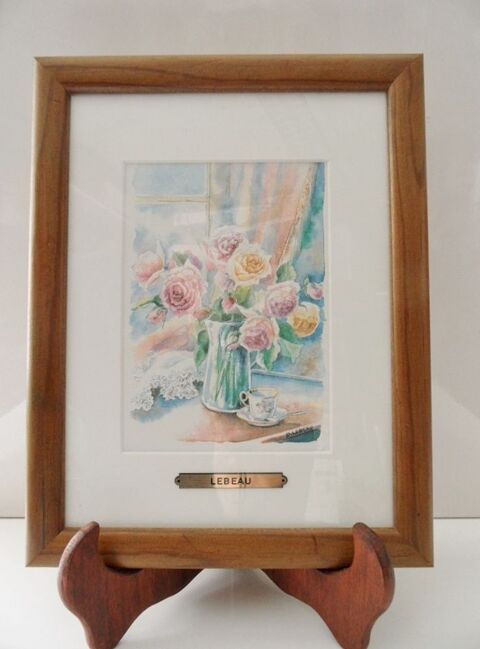 CADRE TABLEAU PEINTURE AQUARELLE DANIELLE LEBEAU art 29 Marseille 11 (13)