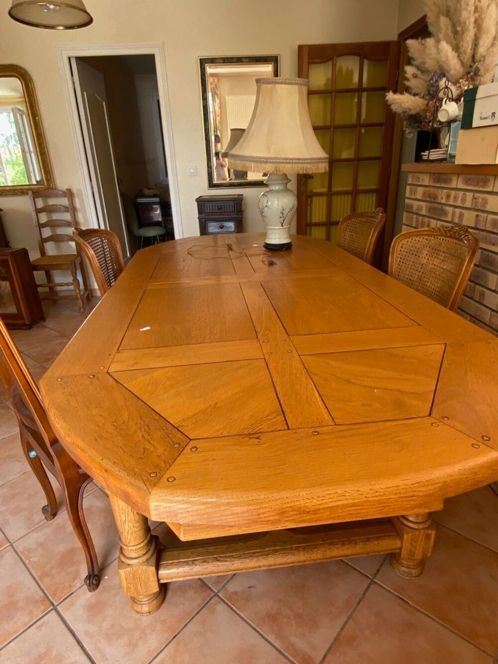 Grande table familiale ch&ecirc;ne massif Meubles
