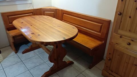 Table et bancs coffre en pin 180 Camaret-sur-Aigues (84)