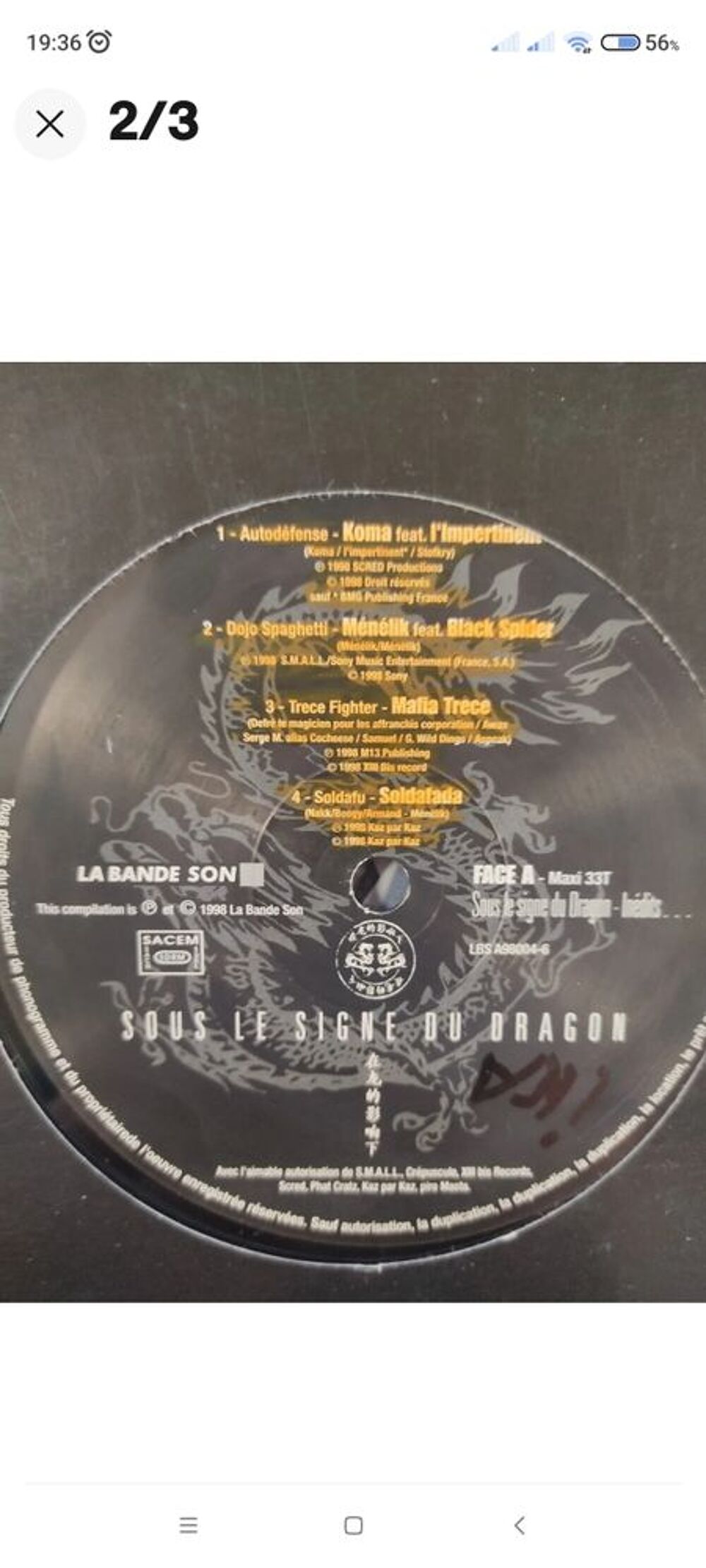 Vinyl RAP FRAN&Ccedil;AIS. CD et vinyles