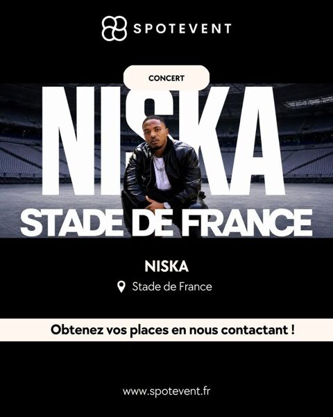 Niska - 2027 - Places Tickets Billets 150 Paris 16 (75)