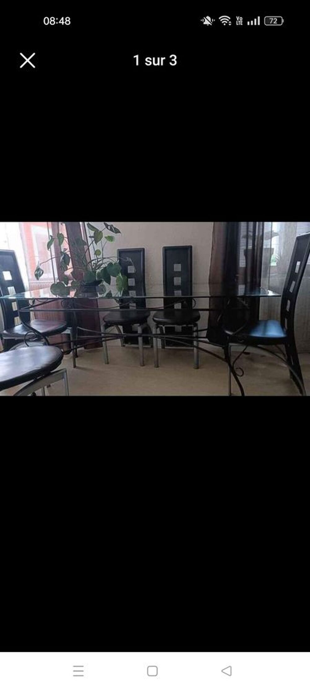 Table plateau en verre Meubles
