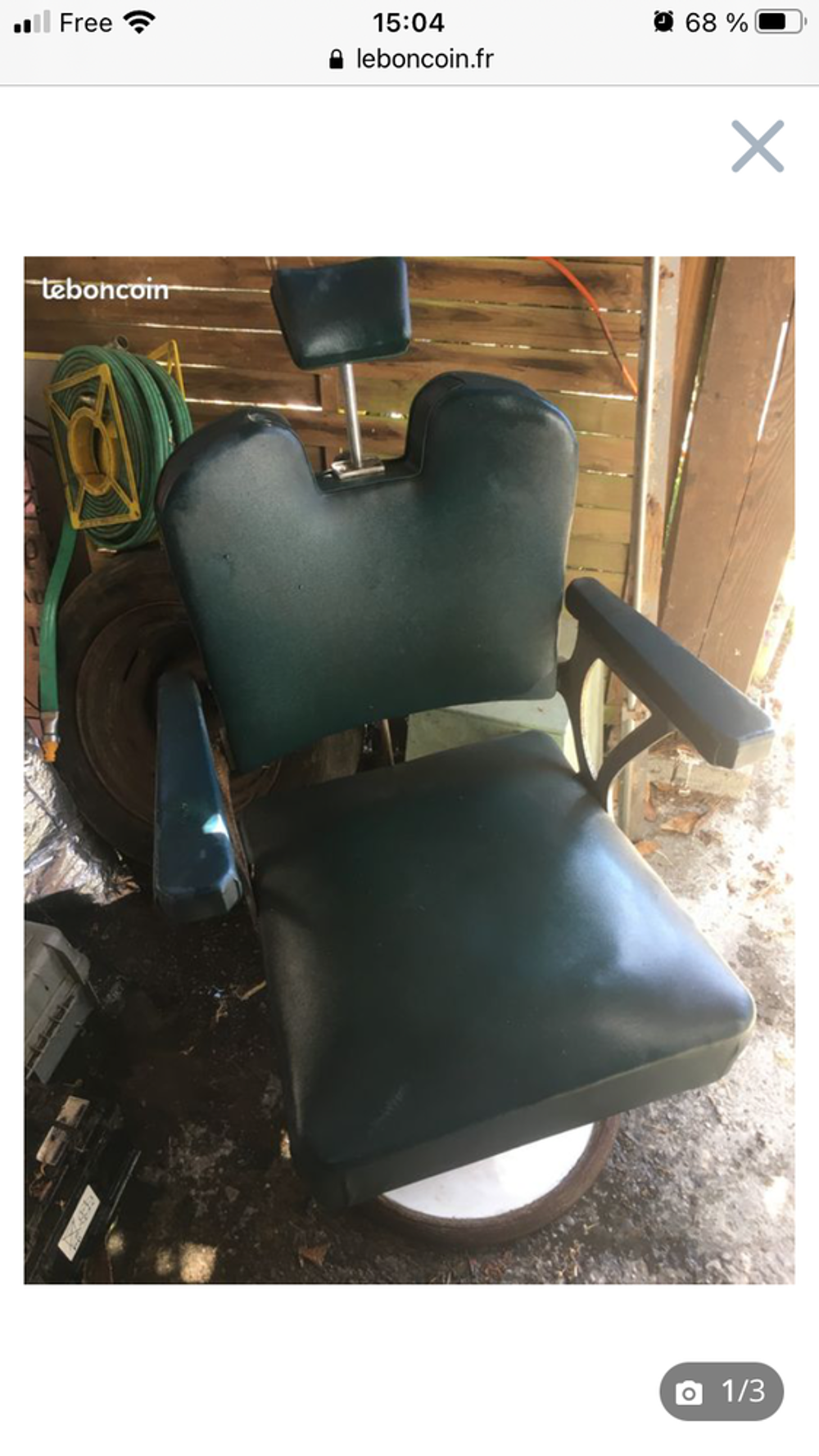 Ancien fauteuil coiffeur Dcoration