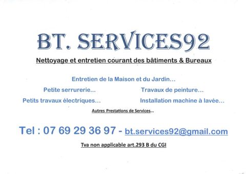 Bt.Services92, 
Entreprise multiservices. 0 92250 La garenne-colombes