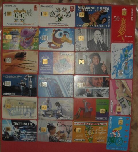 Lot de 37 cartes t�l�phoniques 120 Unit�s. 50 Montreuil (93)