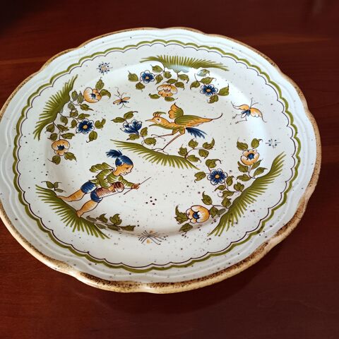 Assiette Décorative Style Ancien  Moustier 10 Bruz (35)