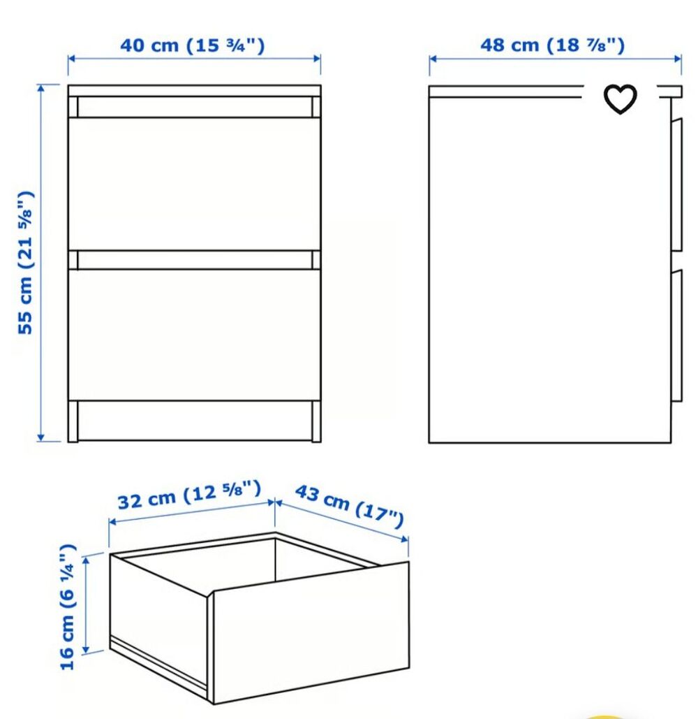 Lot meuble commode malm 4 tiroirs et 2 tiroirs ikea Meubles