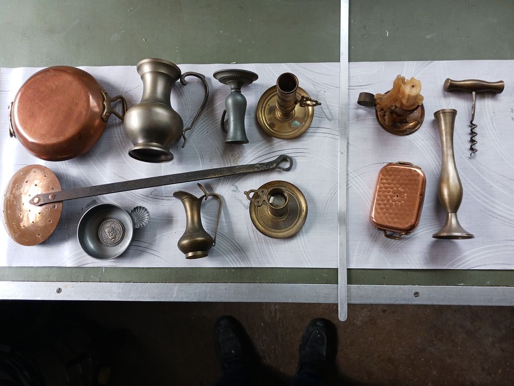 Lot articles (Cuivre-Etain-Laiton) Décoration