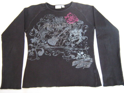 Tee-shirt motif gris & rose  4 Cannes (06)