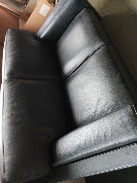 Canapé cuir 2 places + table basse en cuir 350 Massy (91)
