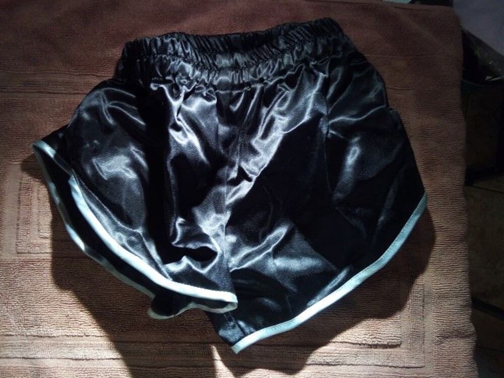 Short-Nylon-Polyamid-Noir-blanc-Vintage-3size-S40 M44 L-XL48 Vêtements