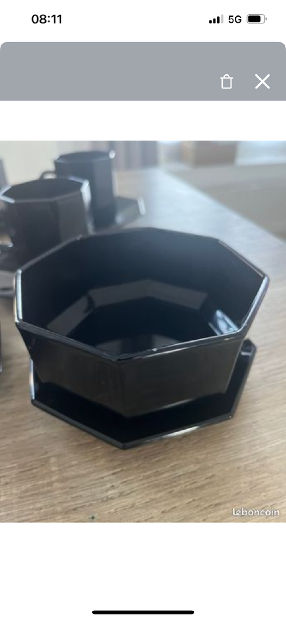 Service &agrave; caf&eacute; et &agrave; th&eacute; Arcopal noire avec sucrier Cuisine