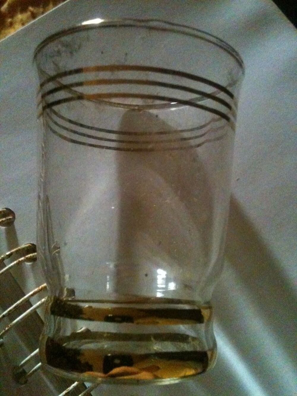 6 verres &agrave; porto ou liqueur vintage dor&eacute;s Cuisine