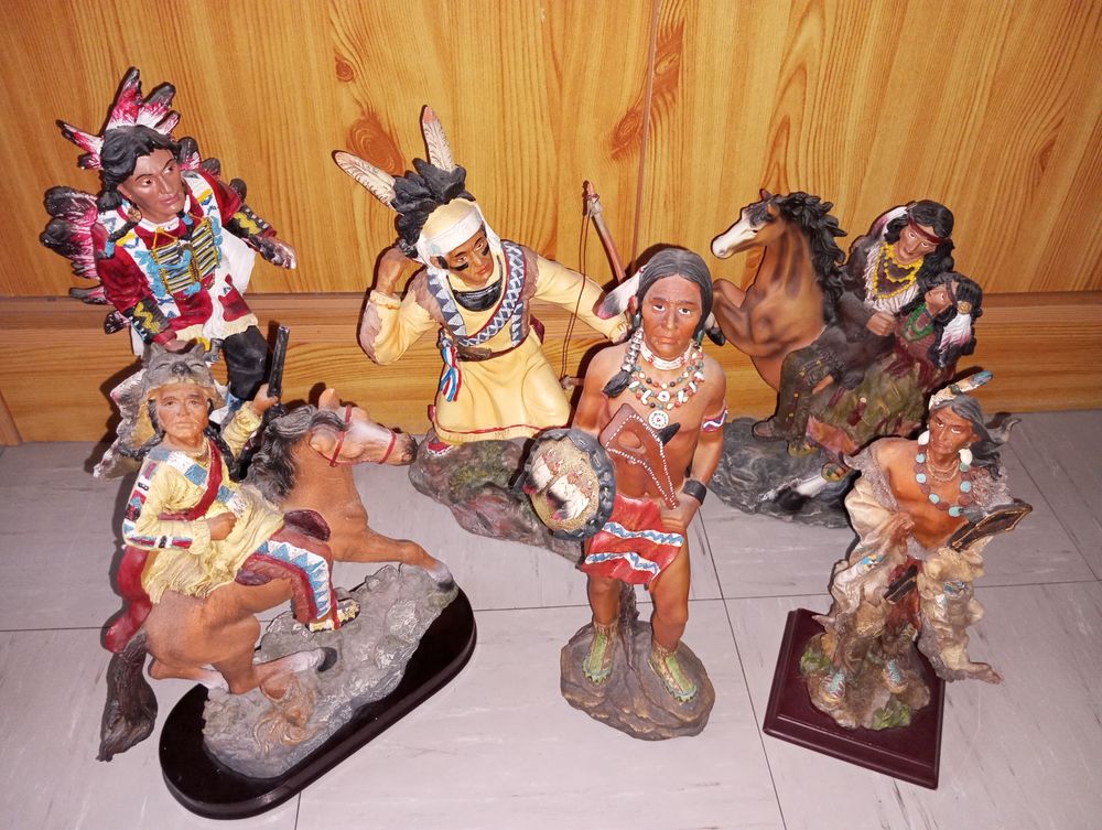 Figurines statuettes indiens am&eacute;rindiens natives far west Décoration