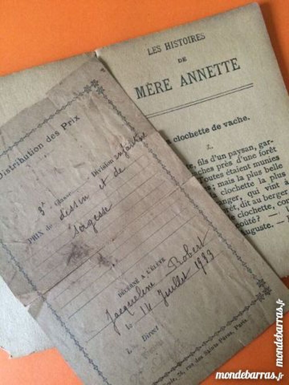 Livre d'&eacute;cole ancien 