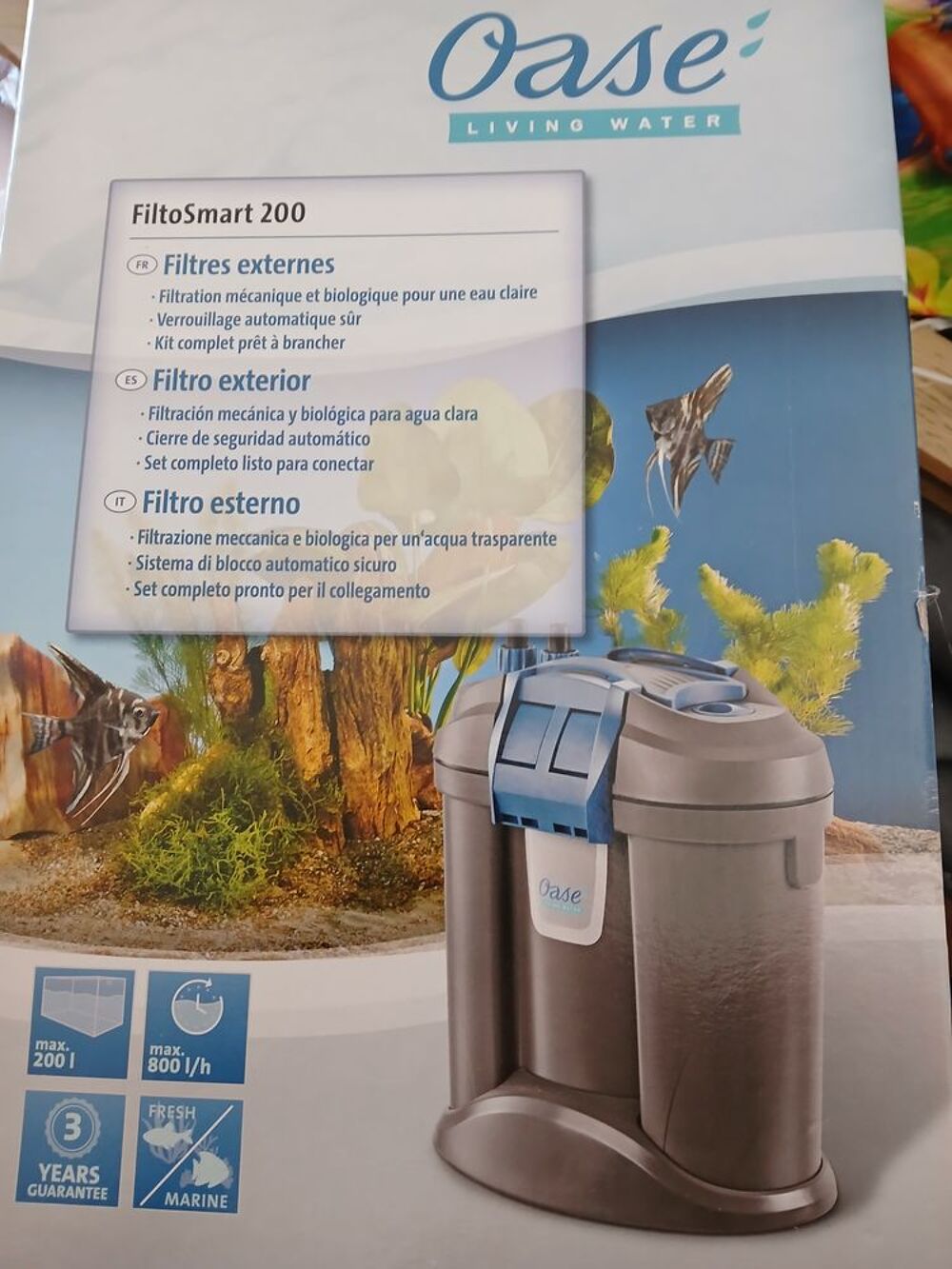   un filtre pour aquarium très peu servi 