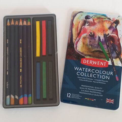 Crayon et btonnet aquarellable Derwent WaterColour 12 piece 24 Saumur (49)