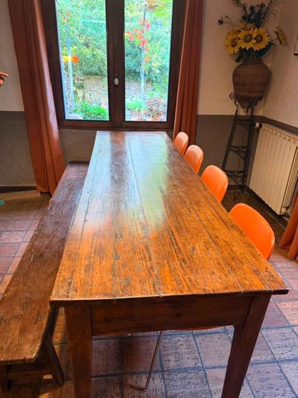 Table paysanne avec banc Meubles