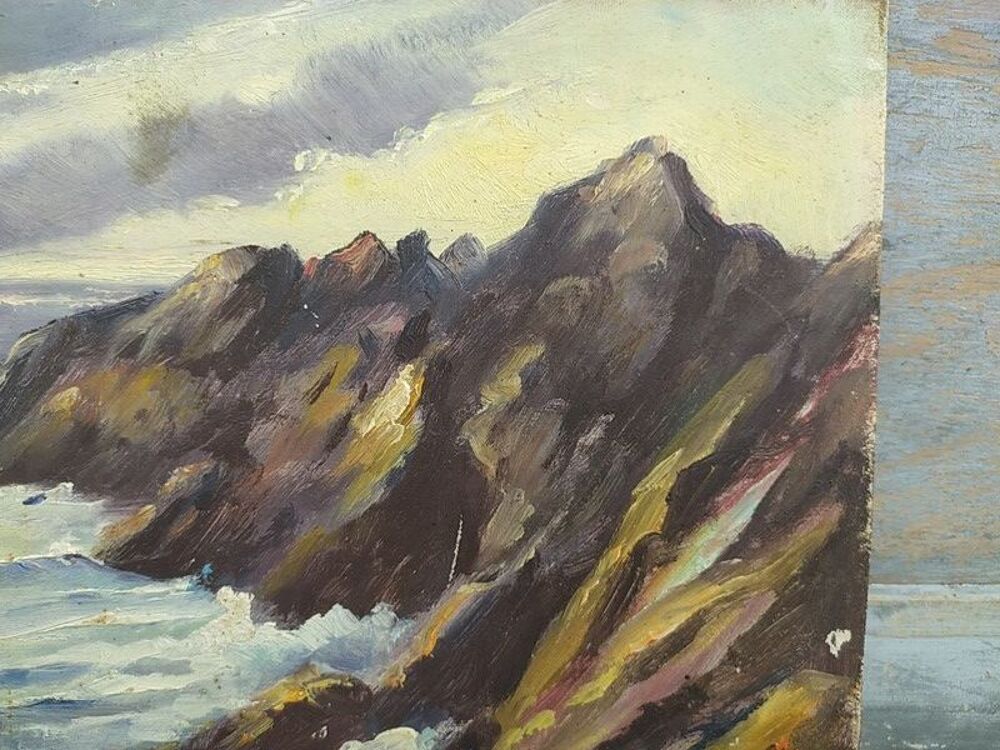 Tableau Paysage de Bretagne Marine Sign&eacute; R&eacute;my 