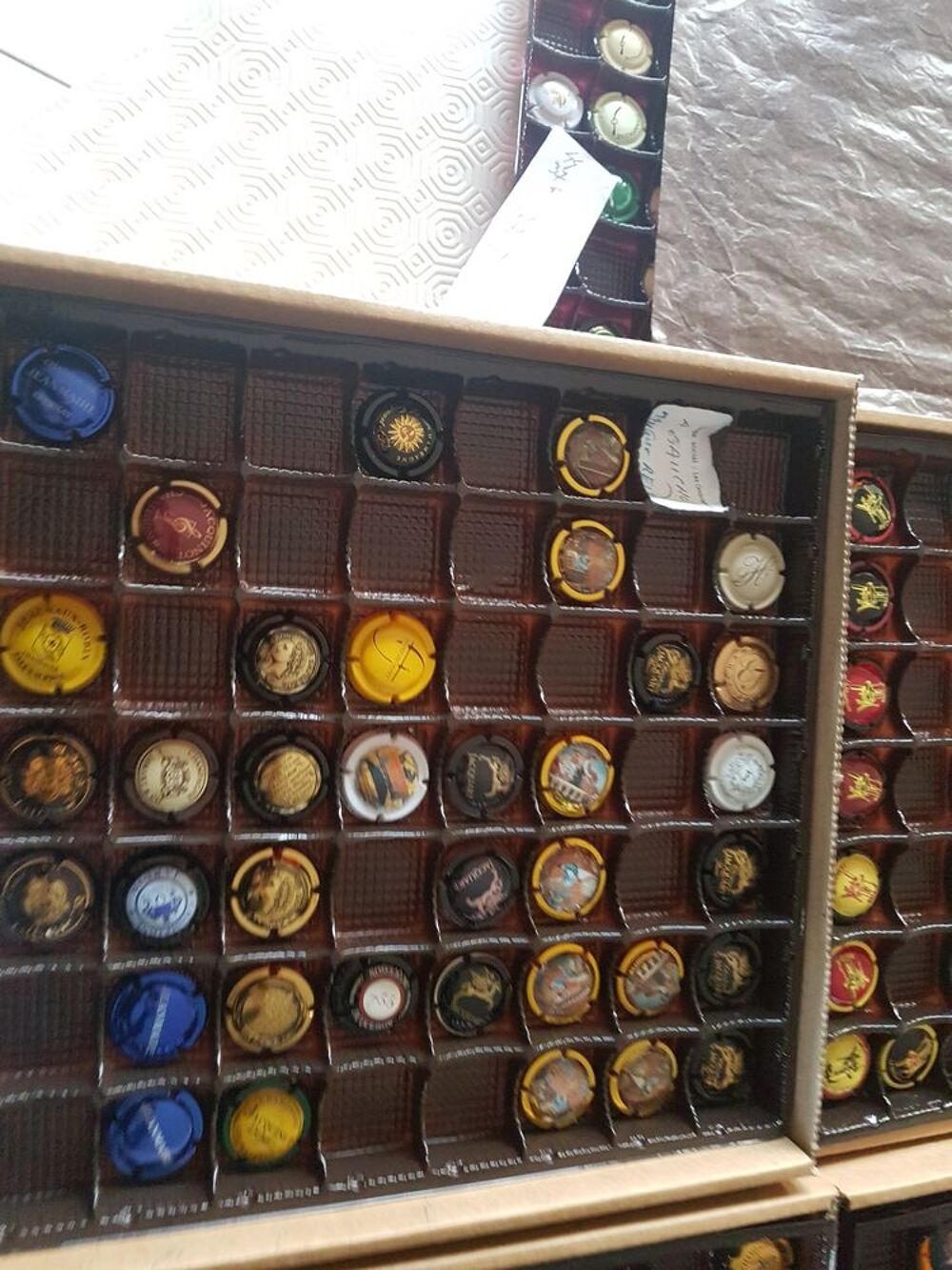 Collection de capsules d champagne 