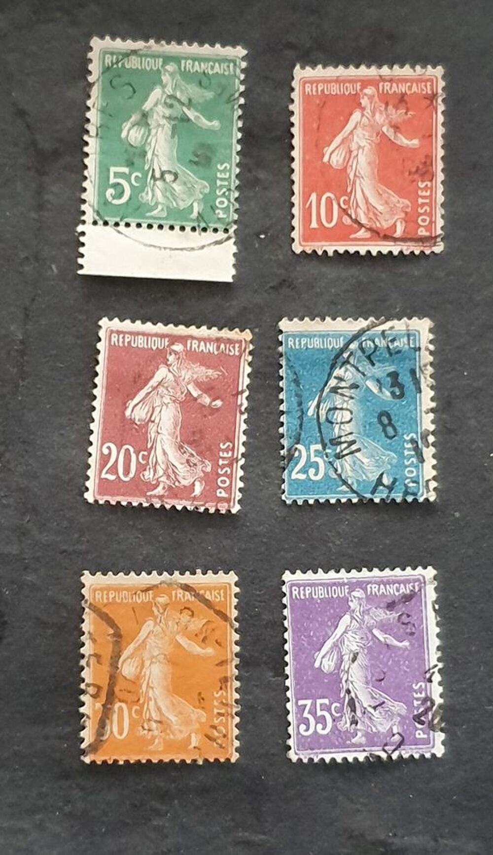 Timbres 137 &agrave; 145 oblit&eacute;r&eacute;s 