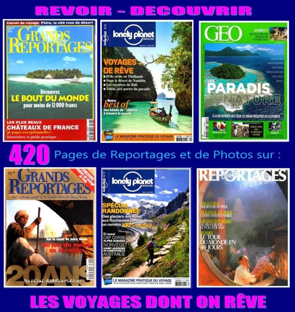Les VOYAGES et LIEUX de R&Ecirc;VE / prixportcompris Livres et BD