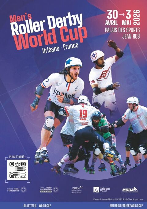 2 pass 4 jours pour Men's Roller Derby World Cup � Orl�ans 15 Orl�ans (45)