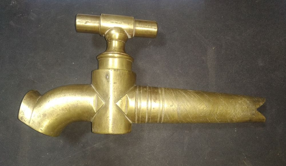 ANCIEN ROBINET DE FOUDRE BRONZE VIGNERON FORTOUL &amp; Cie MACON Décoration