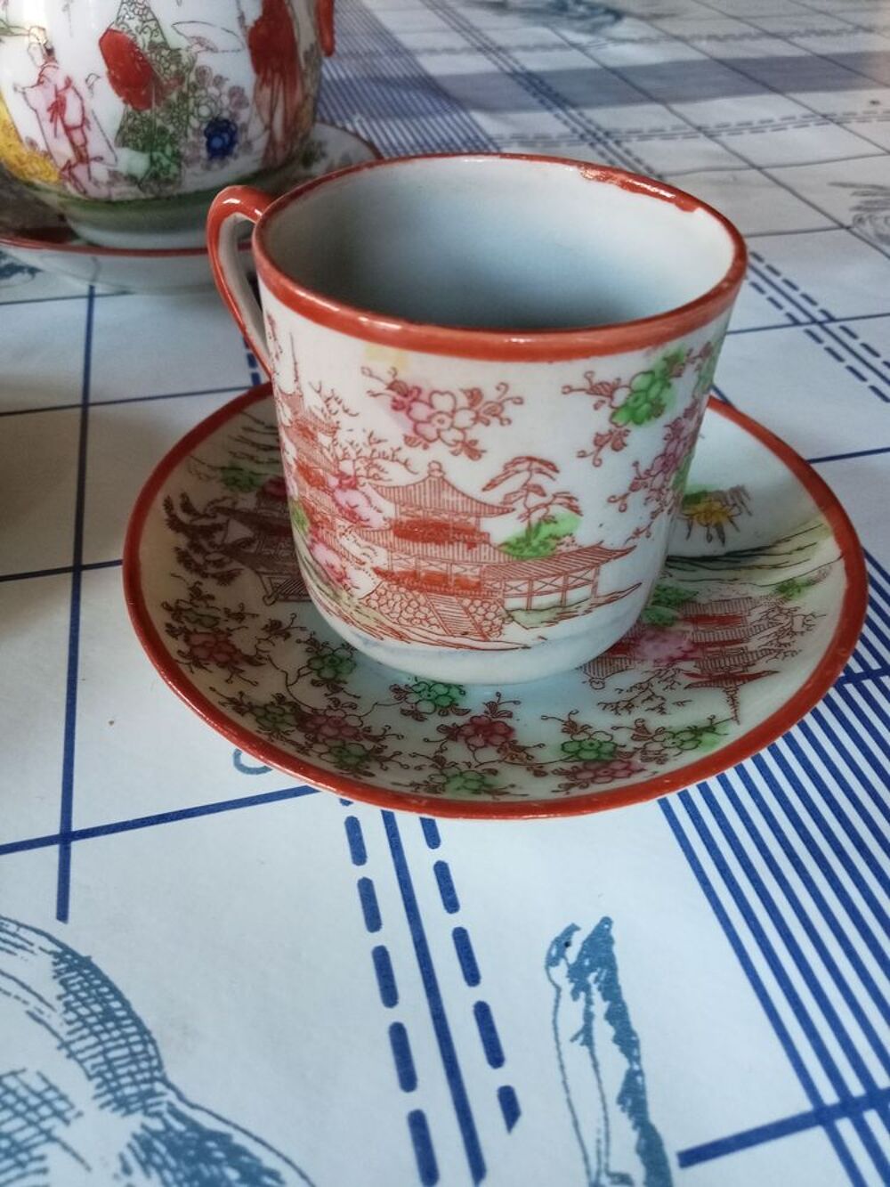 Service &agrave; th&eacute; chinois ancien estampill&eacute; Cuisine