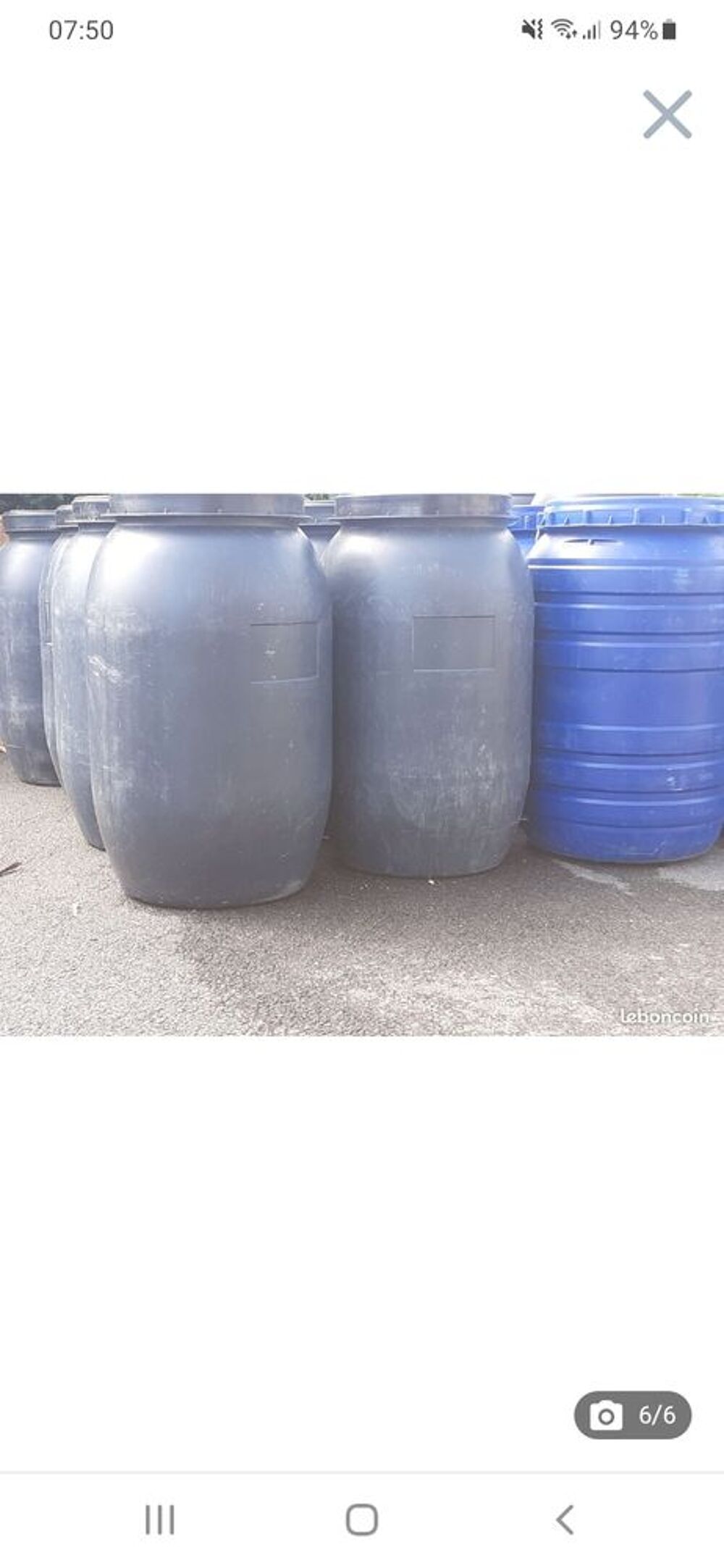 Bidon,fut,tonneau,r&eacute;cup&eacute;rateur 250 l ALIMENTAIRE+couvercle Bricolage
