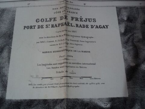 Carte Hydrographique Golfe de Fr�jus Port St Rapha�l  49 Loches (37)