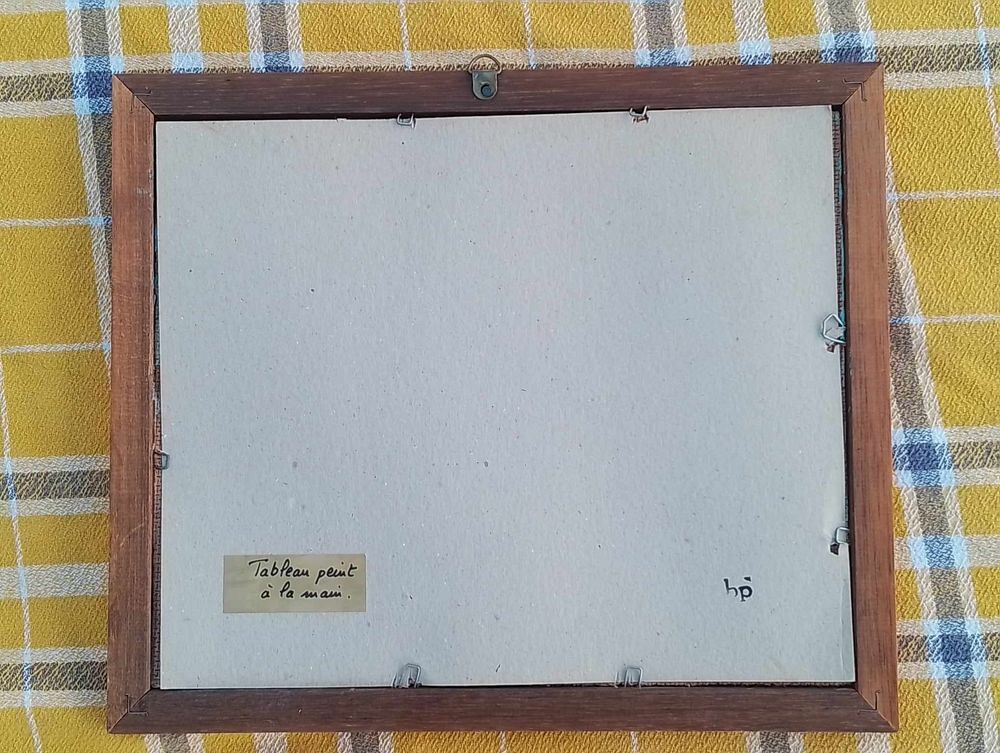 Tableau 27 x 23 cm : Peint &agrave; la main - Vintage des Ann&eacute;es 80 Décoration