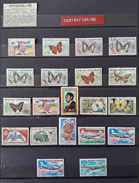 S�rie de timbres de collection de Centrafricaine 50 Gap (05)