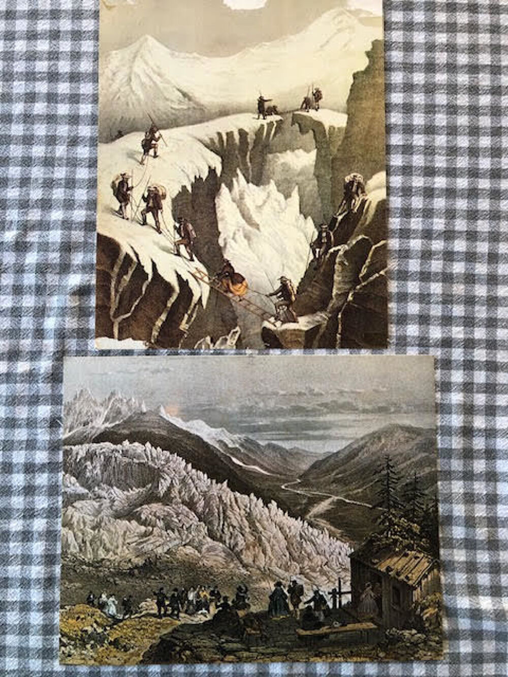 Reproductions de gravures Mont Blanc 1820 Décoration