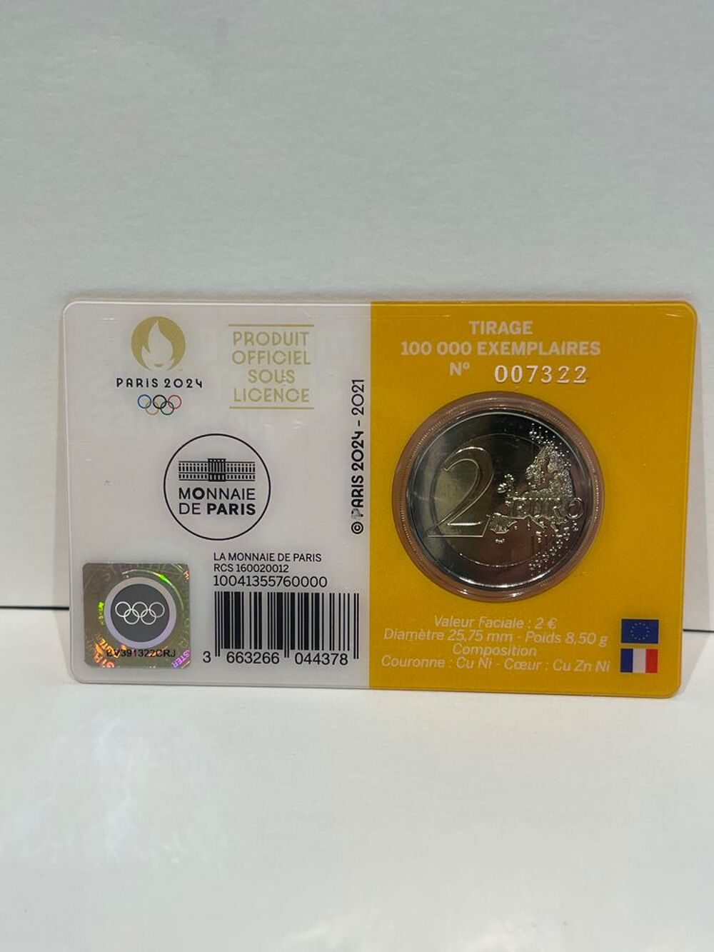 Monnaie de 2e JO Paris 2024 - 3/5 - Jaune 