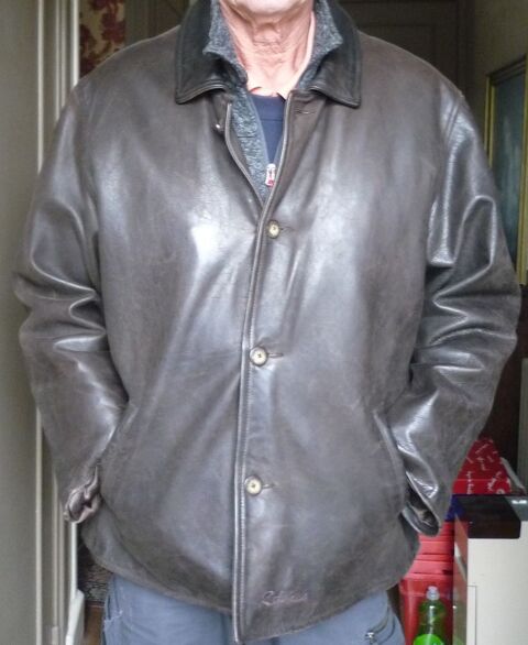 Blouson Veste 3/4 Cuir Homme Marron Fonce 98 Villers-ls-Nancy (54)