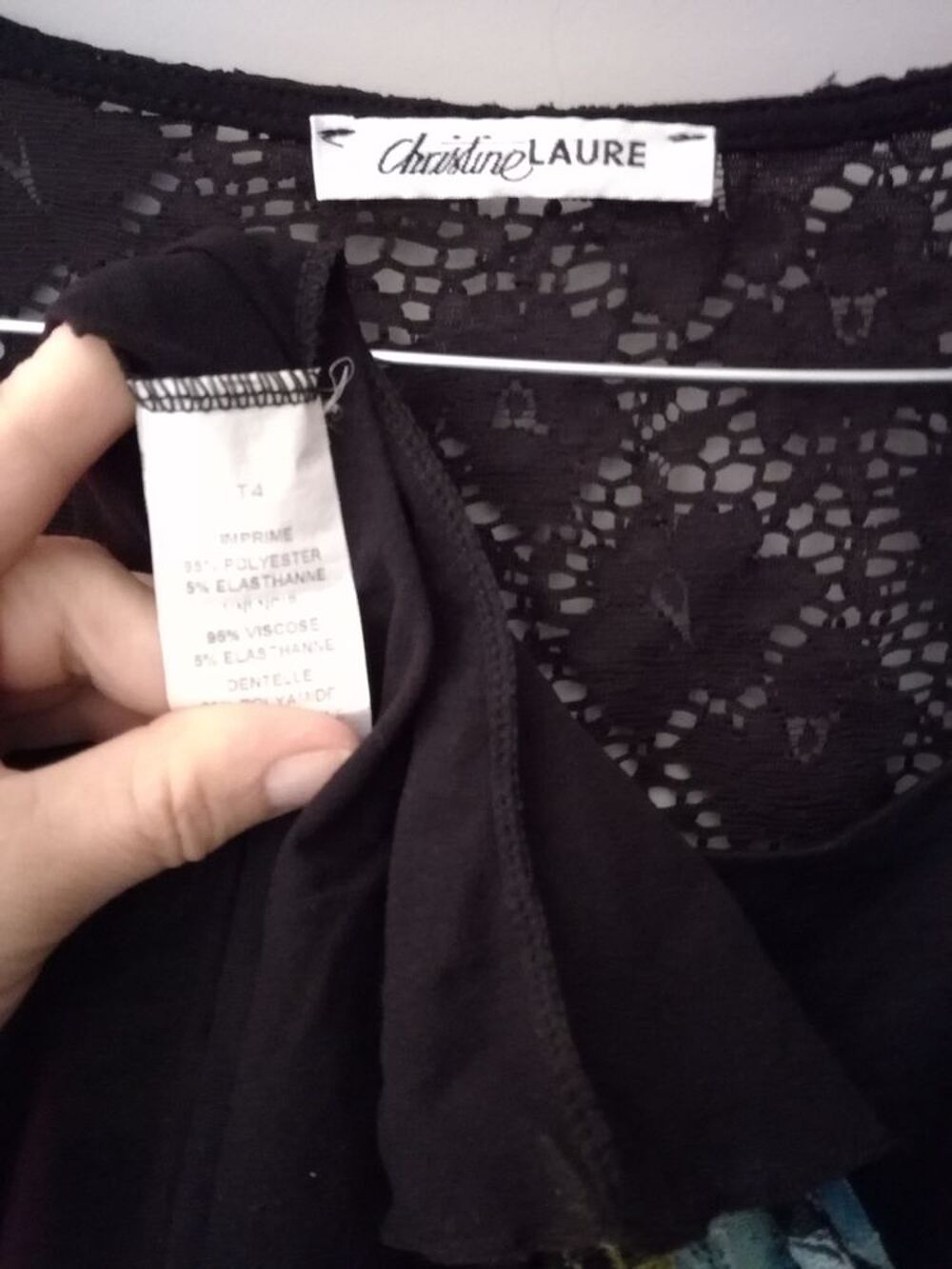 ROBE CHRISTINE LAURE 
NOIRE ET BLEUE Vêtements