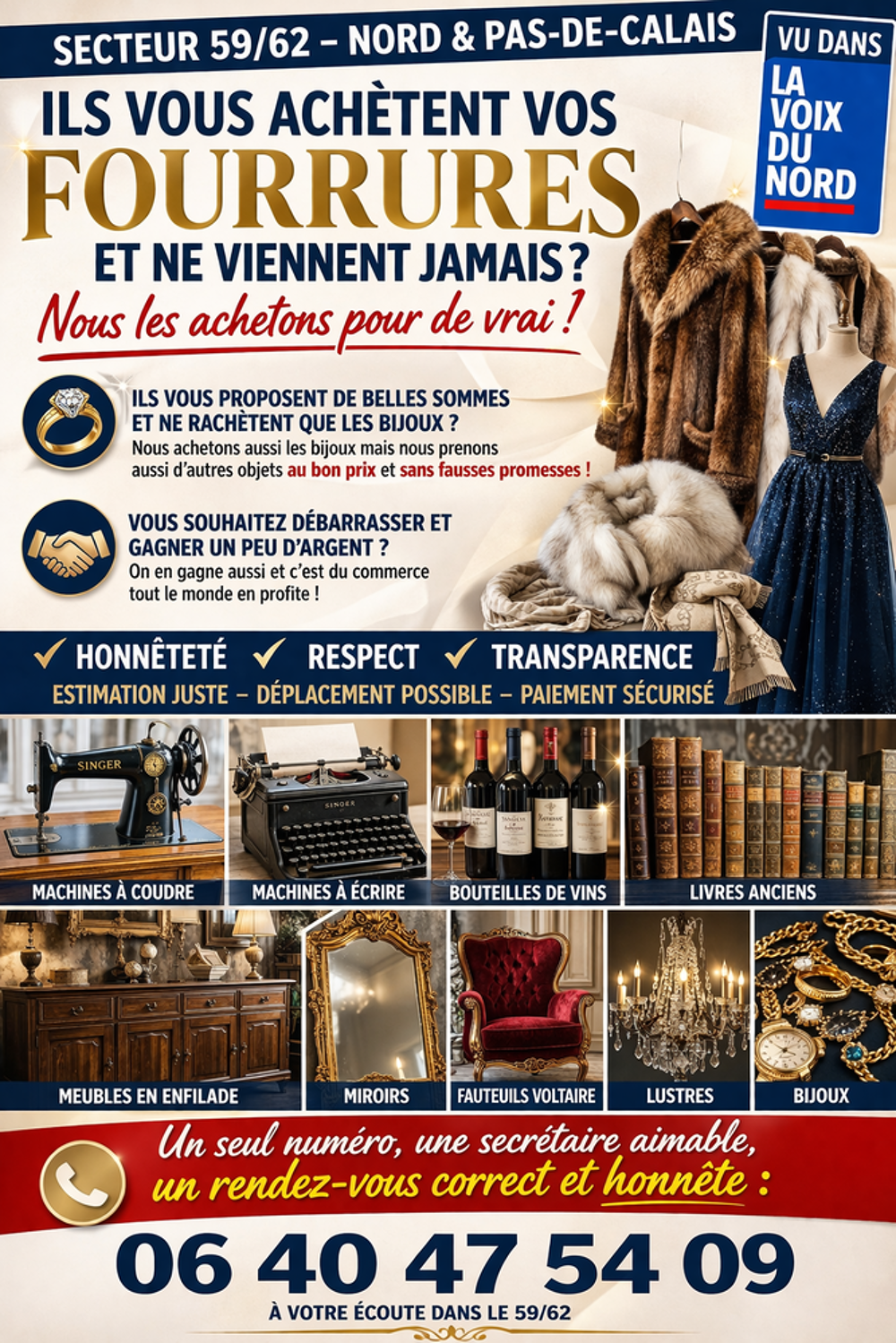 ? RACHAT ANTIQUIT&Eacute;S ? D&Eacute;PLACEMENT 59/62 