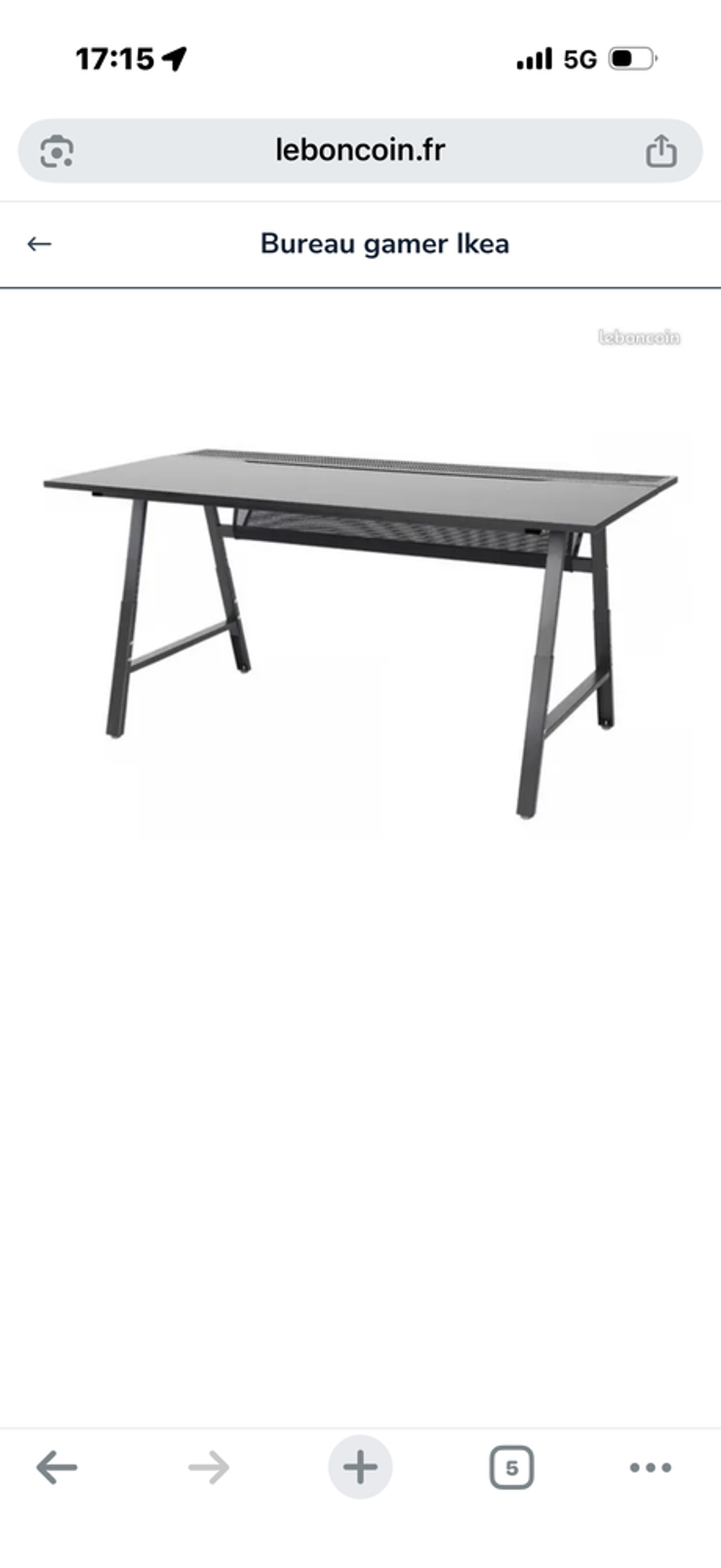 Bureau t&eacute;l&eacute;travail/gaming Utespelare Meubles