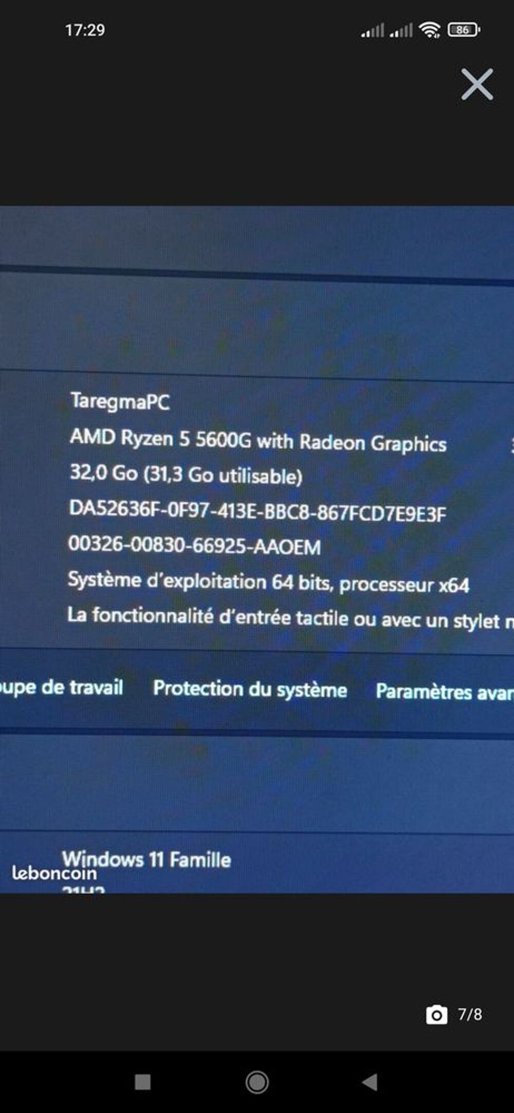 SPC AMD Ryzen 5600G /M2 512Go/16/32 Go ddr4
/&eacute;change Matériel informatique