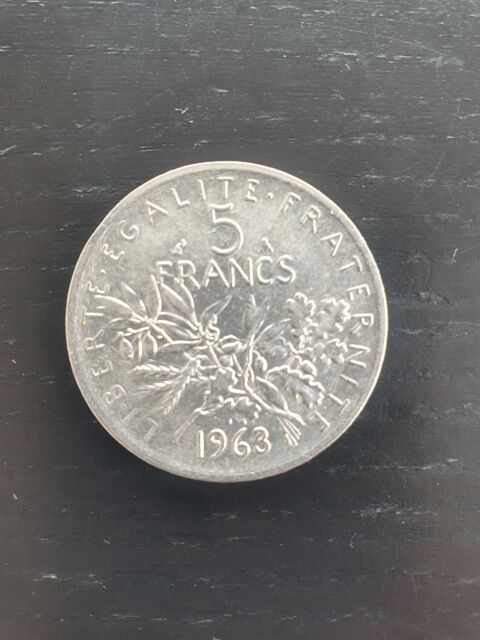 RARE 5 francs Semeuse, argent, Tranche Faute 1963 400 La Chapelle-du-Mont-du-Chat (73)
