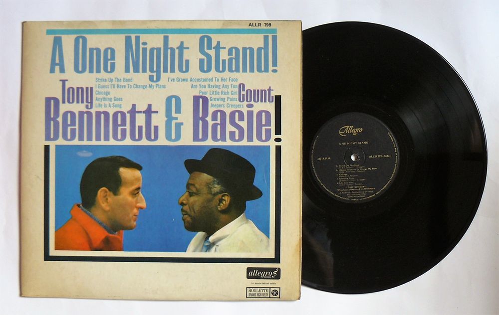LP Tony BENNETT : One night stand - Allegro Records ALLR 799 CD et vinyles