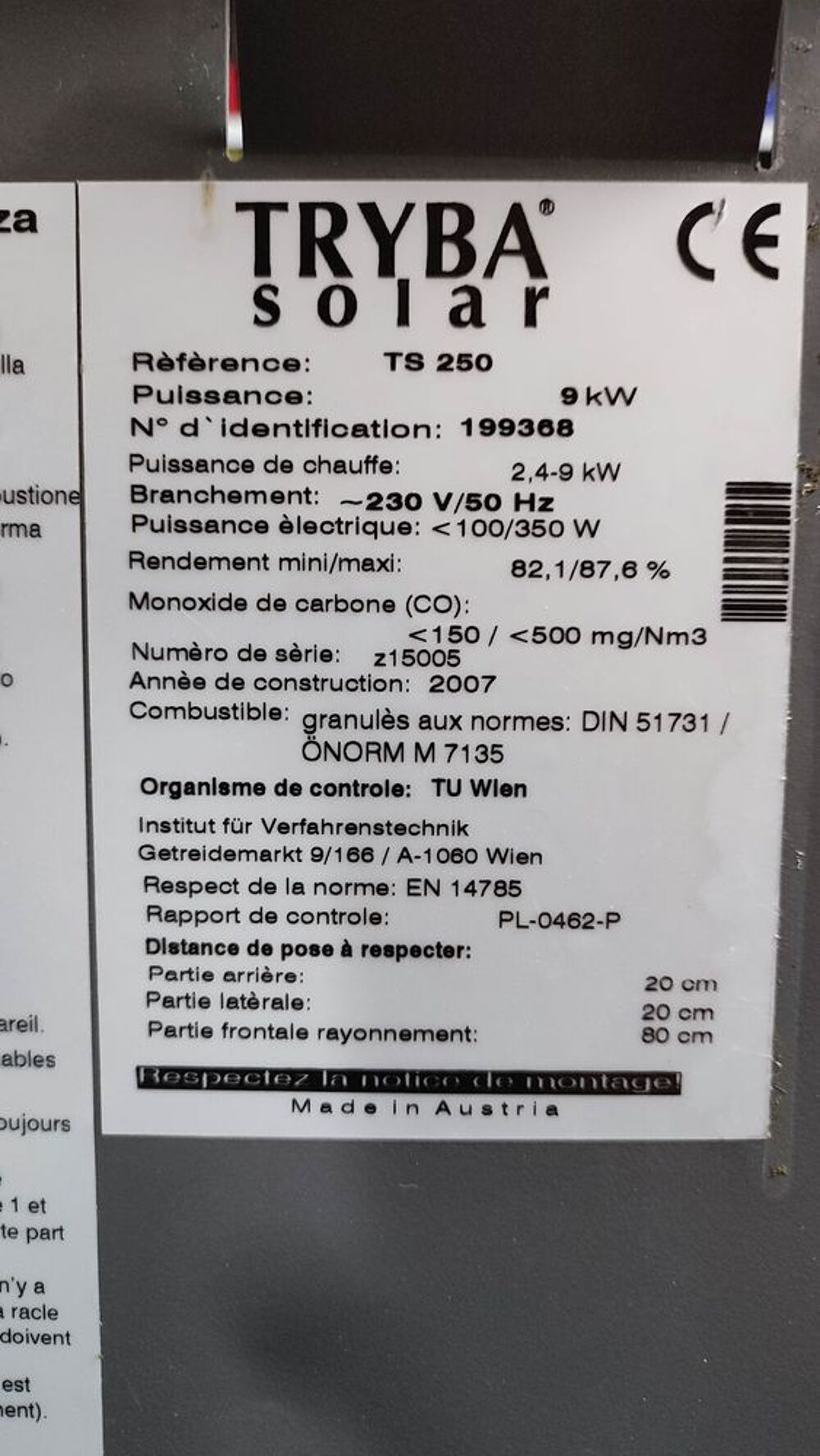 Po&ecirc;le granul&eacute;s 9kw Bricolage