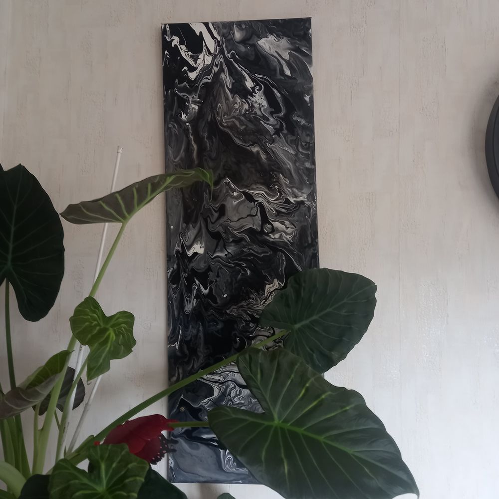 Tableau cr&eacute;ation acrylique pouring Décoration