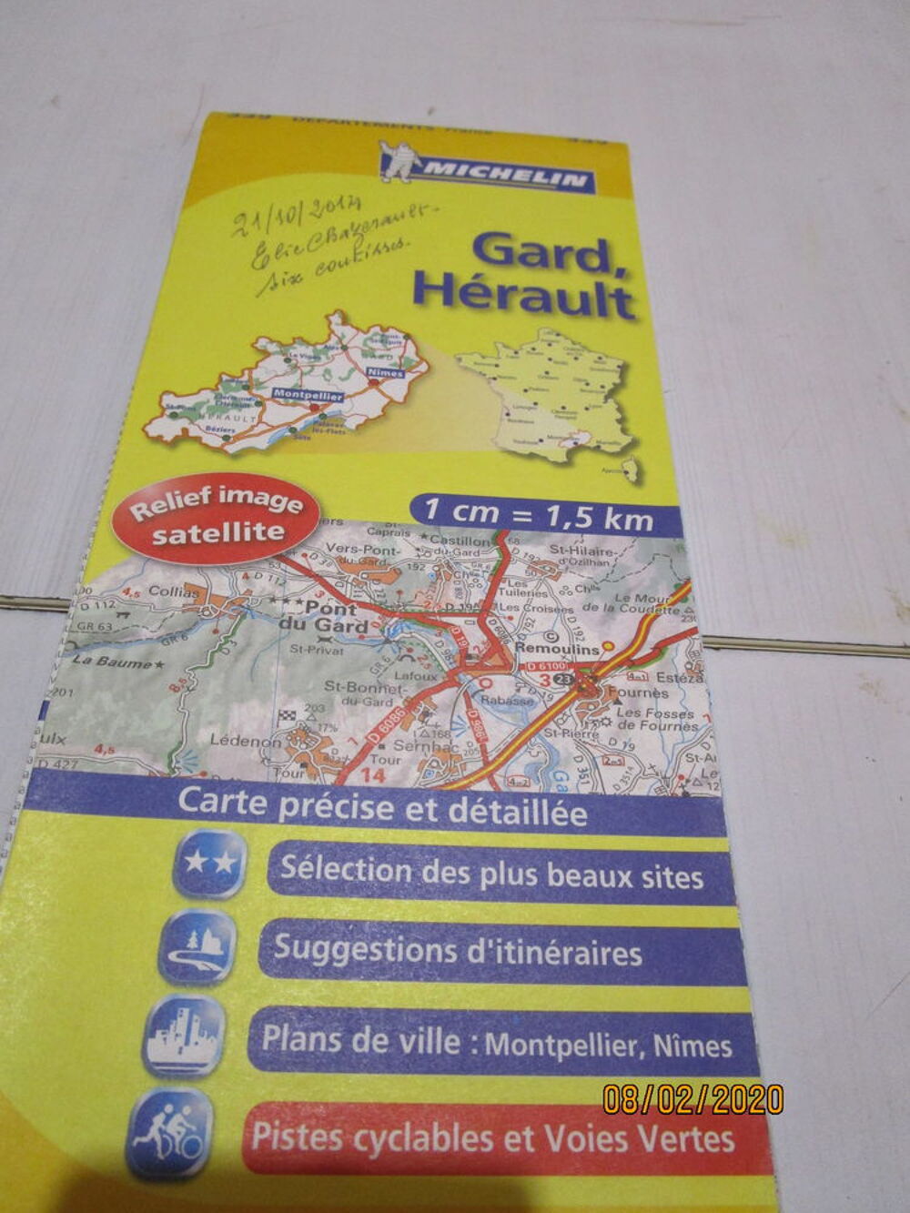 carte routi&egrave;re MICHELIN n&deg; 339 GARD HERAULT 