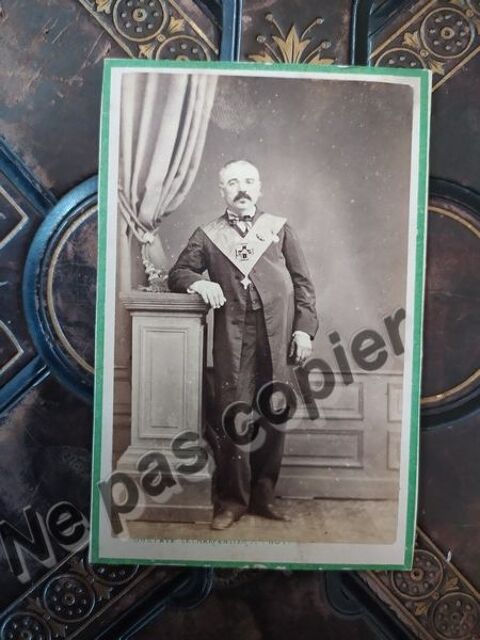 CDV Photographie Homme Franc Maçon Franc Maçonnerie ca1875 0 Loches (37)