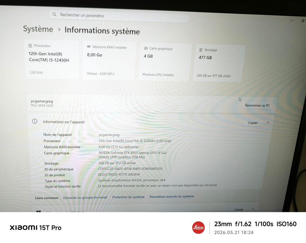 Pc portable gamer Matériel informatique