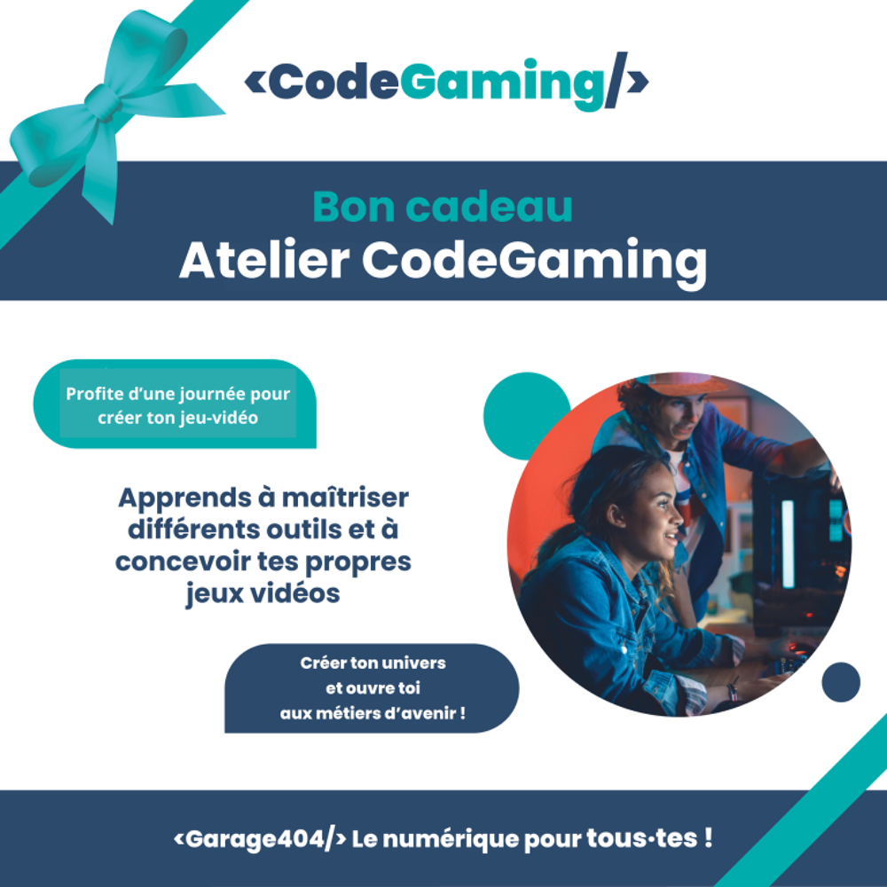 1 bon activit&eacute;s d&eacute;couverte vacances Robotique ou CodeGaming Billetterie