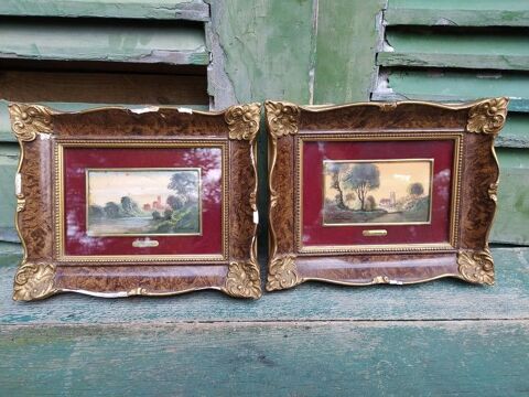 Peintures Miniatures Huile Style Barbizon Gino Tassinari 130 Loches (37)