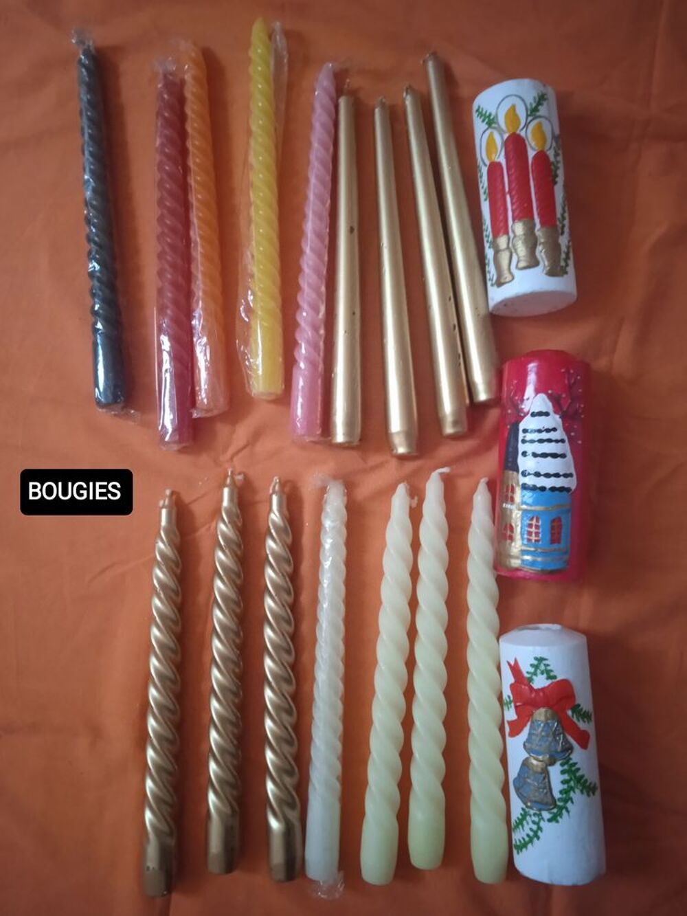 Bougies d&eacute;coratives pour f&ecirc;tes no&euml;l et jour l'an,c&eacute;l&eacute;bration Décoration